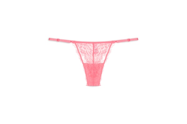 Calcinha String Fio Dental Em Renda - Rosa
