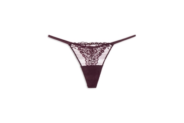 Calcinha String Fio Dental Em Renda - Vermelho