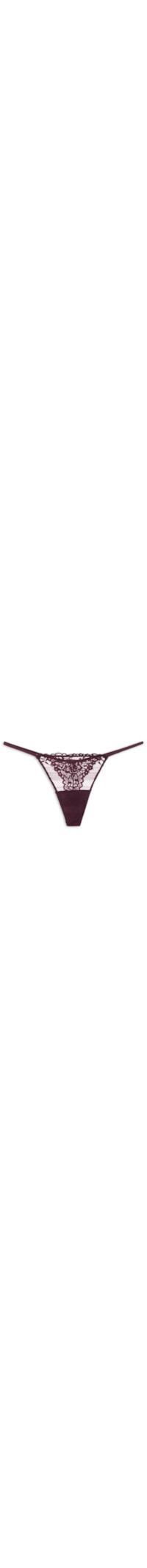 Calcinha String Fio Dental Em Renda - Vermelho