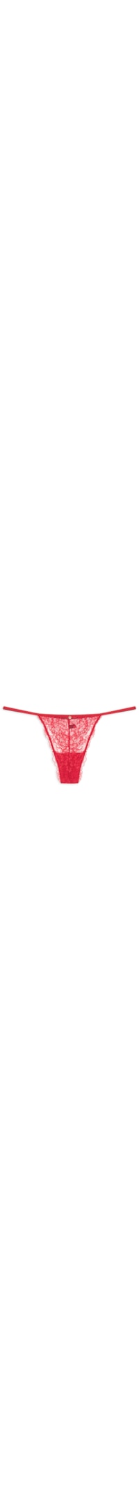 Calcinha String Fio Dental Em Renda - Vermelho