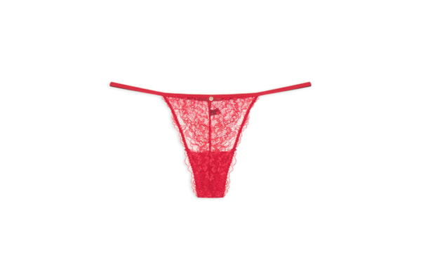 Calcinha String Fio Dental Em Renda - Vermelho