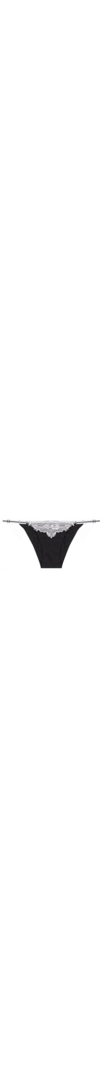 Calcinha String Flowe Cotton - Preto