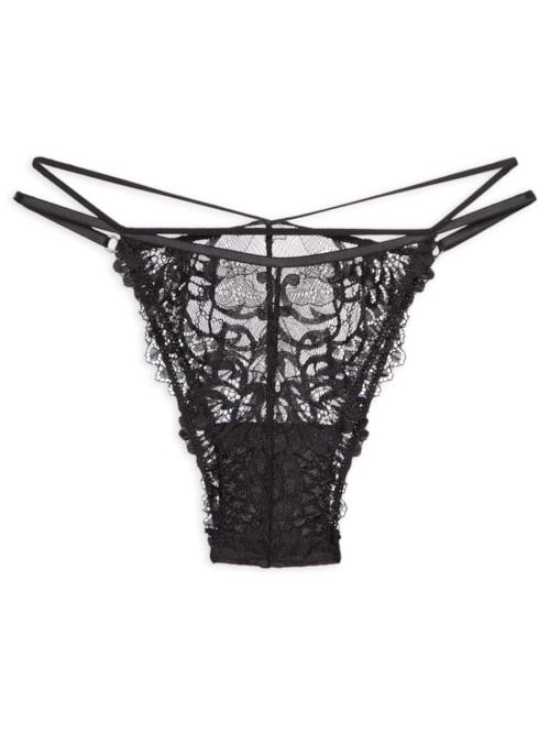 Calcinha String Renda Chloe – Preto