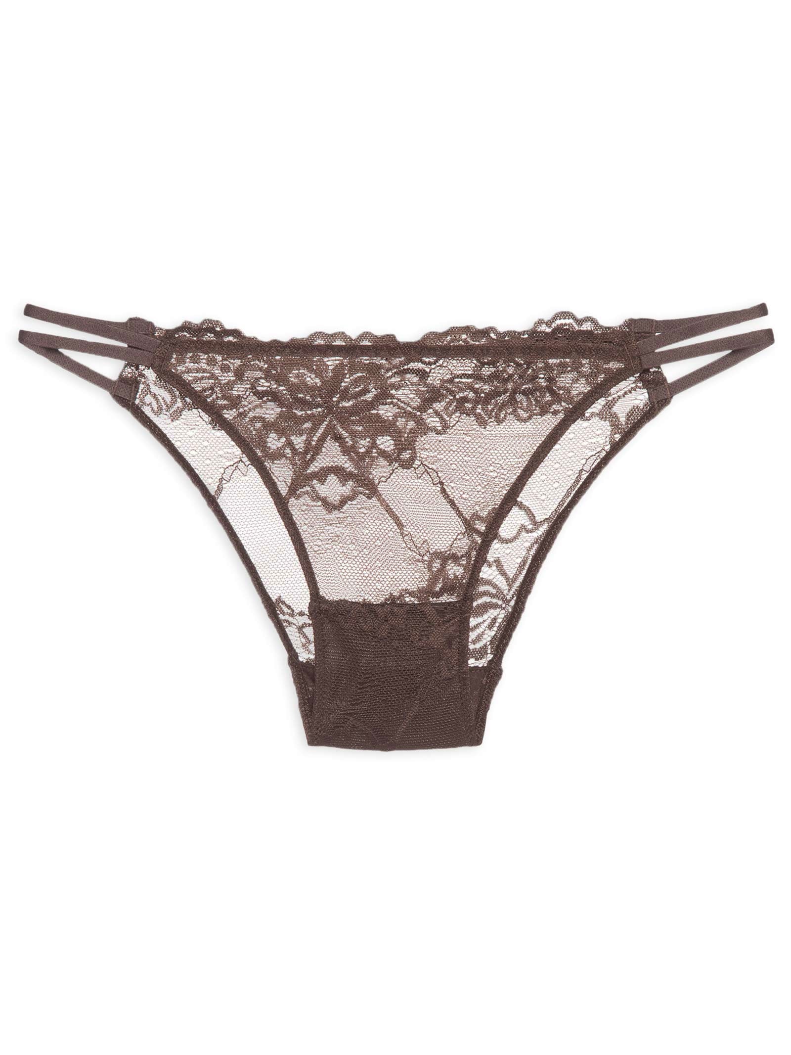Calcinha String Renda Expresso Glow Marrom Jogê
