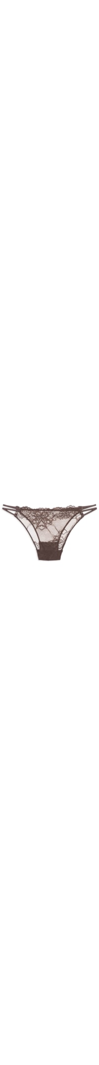 Calcinha String Renda Expresso Glow - Marrom