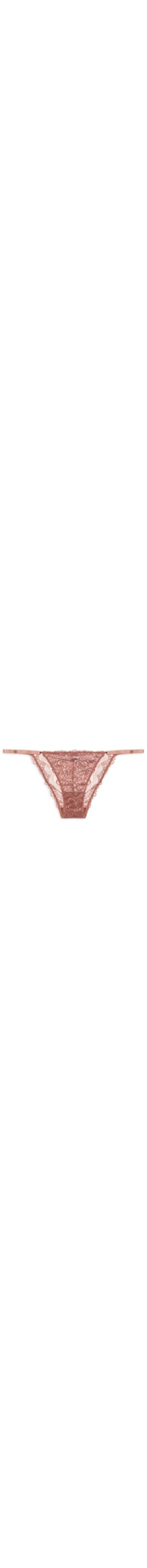 Calcinha String Renda Mocha Mousse - Marrom