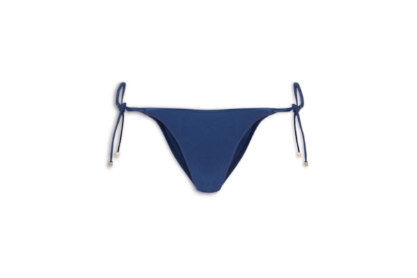 Calcinha Tanga Amarradinha Lisa - Azul
