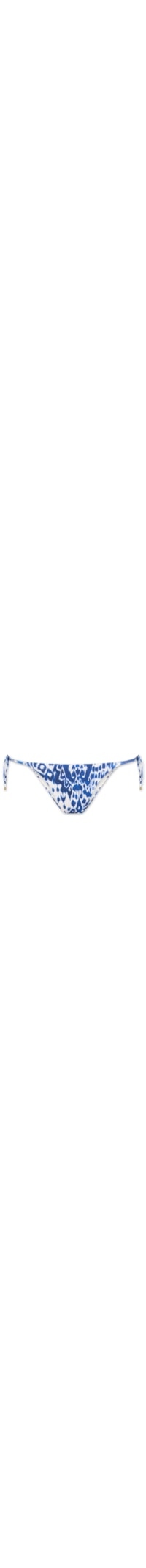 Calcinha Tanga Amarradinho Com Textura Estampado - Azul