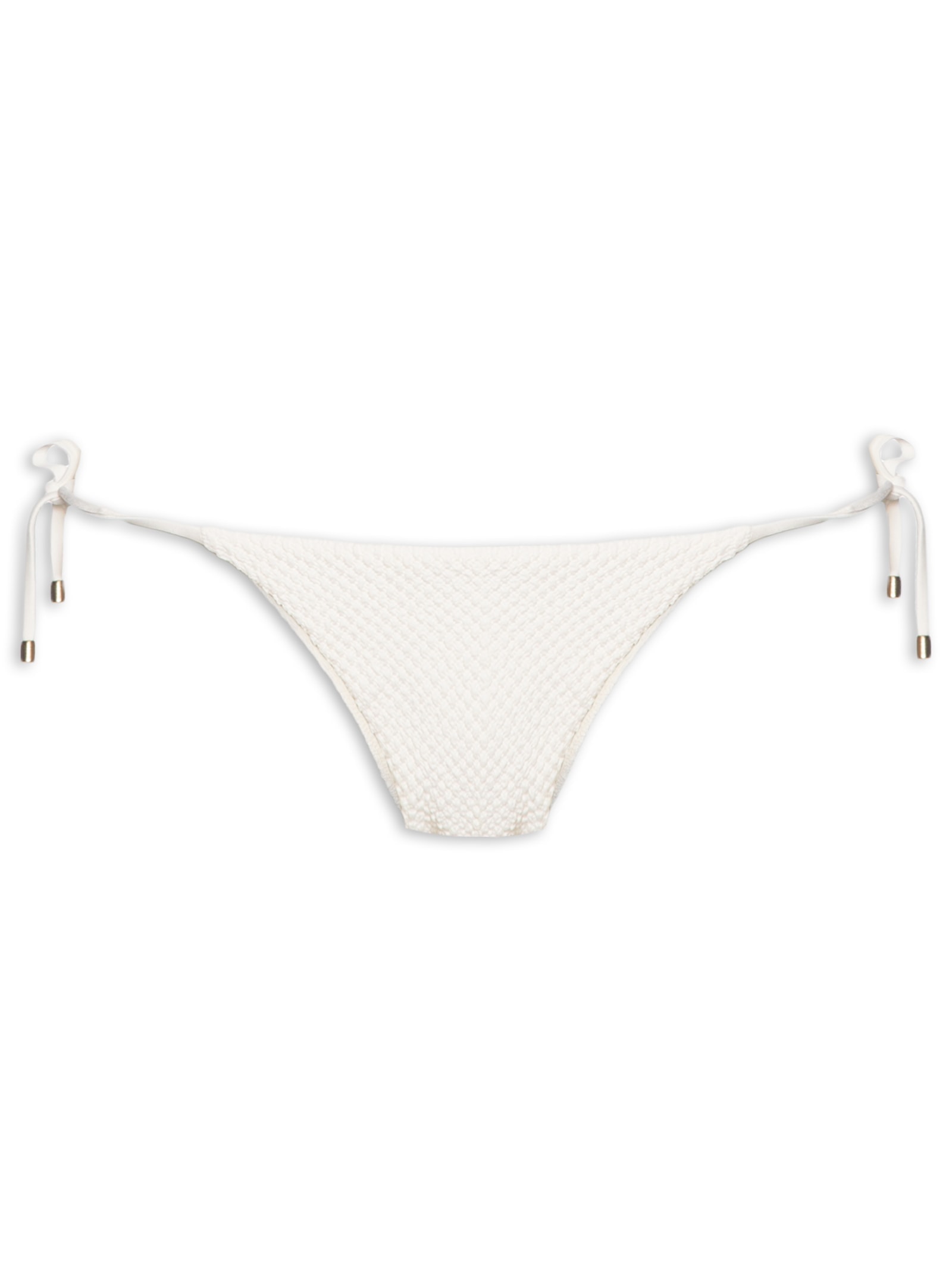 Calcinha Tanga Amarradinho Textura Liso Branco  Cia Marítima