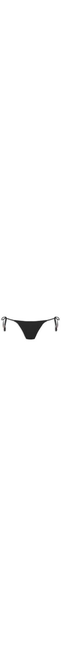 Calcinha Tanga Amarradinho Textura Liso - Preto