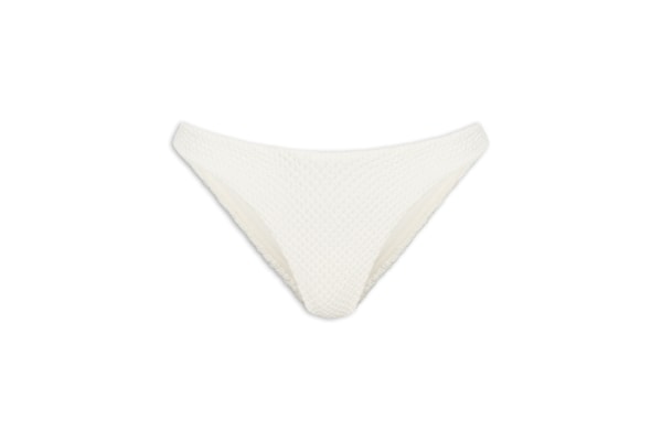 Calcinha Tanga Asa Delta Textura Lisa - Branco 