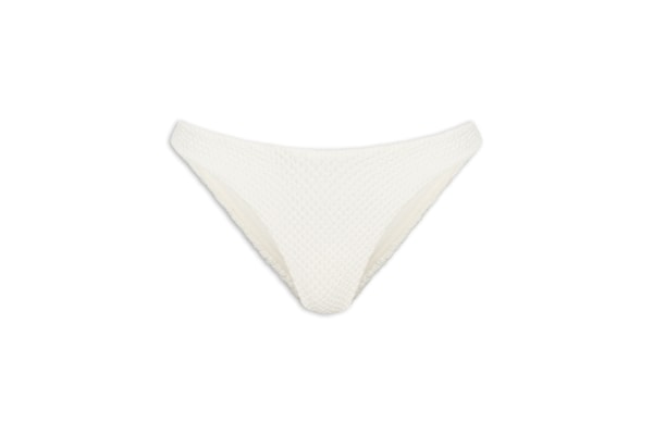 Calcinha Tanga Asa Delta Textura Lisa - Branco 