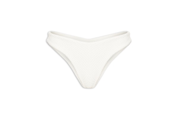 Calcinha Tanga Asa Delta Textura Liso - Branco