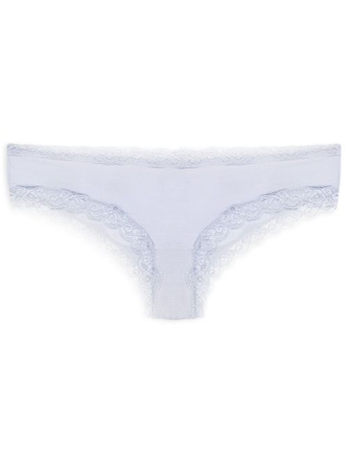 Calcinha Tanga Brasileira Em Modal E Detalhe Em Renda – Lilás