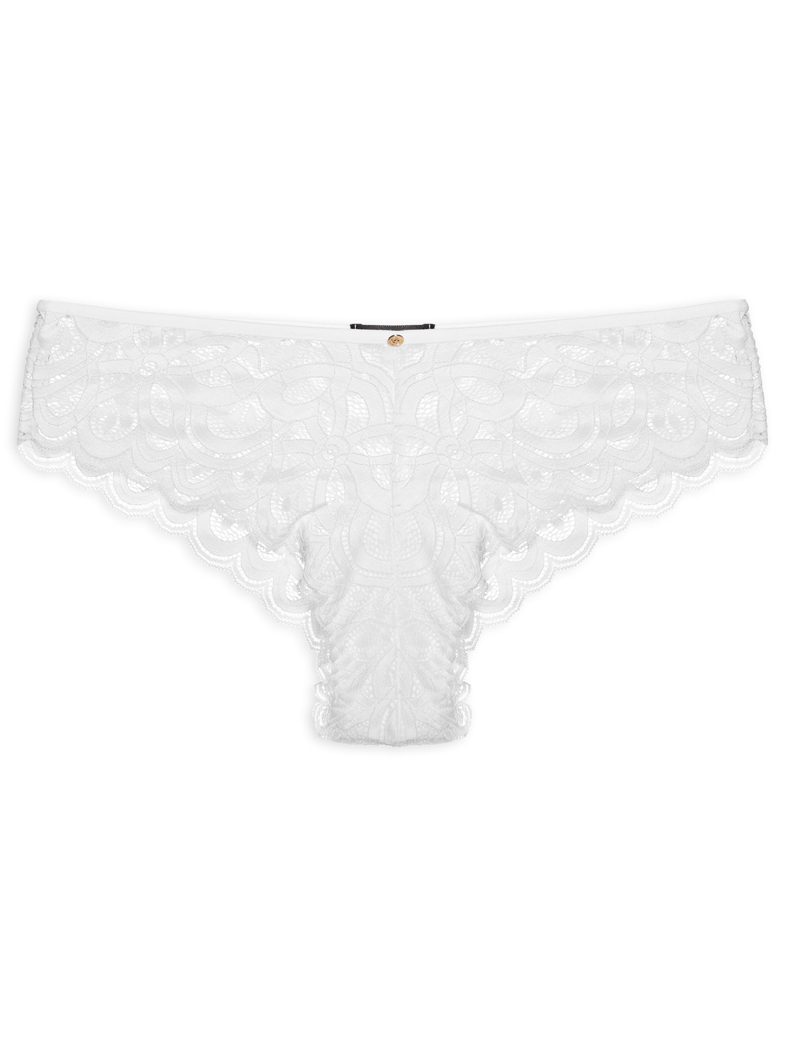 Calcinha Tanga Brasileira Em Renda Branco Hope