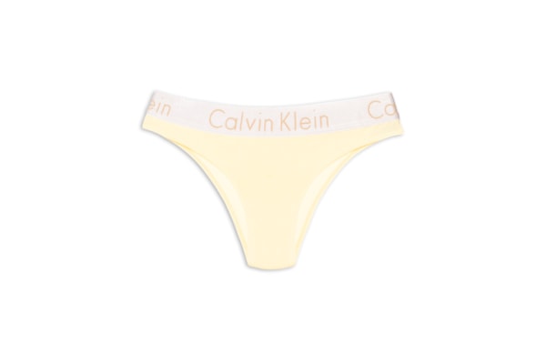 Calcinha Tanga Cotton Ck Reveillon - Amarelo
