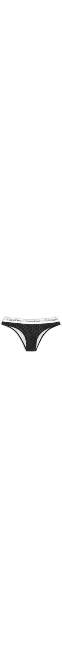Calcinha Tanga Estampada Modern Cotton - Preto