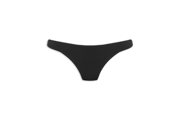 Calcinha Tanga Fio Duplo Lisa - Preto