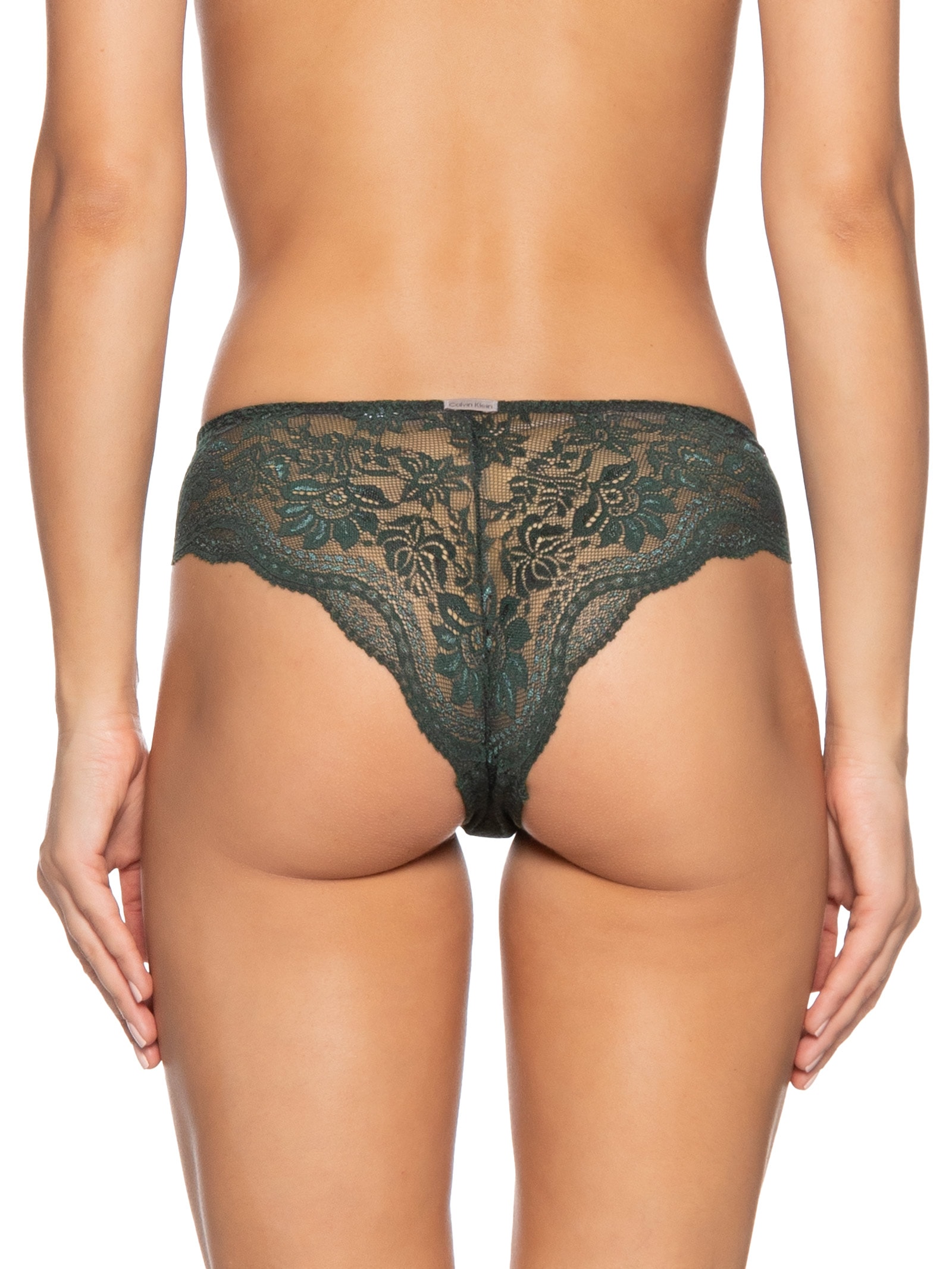 Calcinha Tanga Lace Essencial Lingerie Verde Calvin Klein Underwear