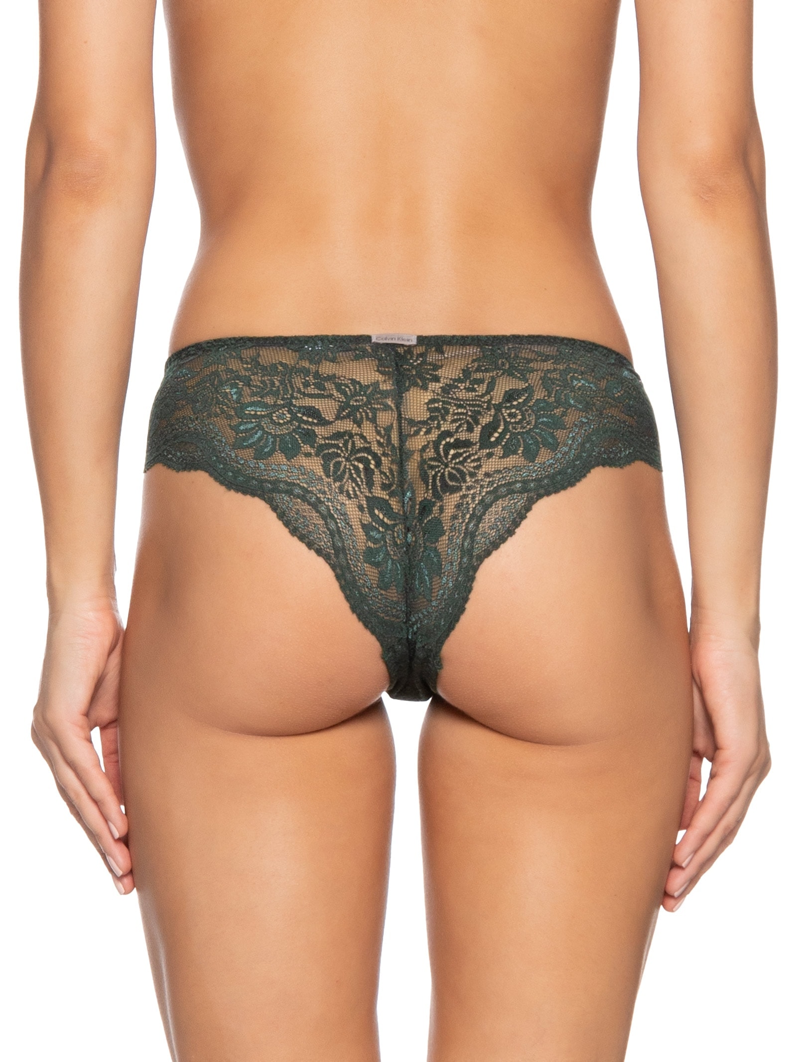 Calcinha Tanga Lace Essencial Lingerie Verde Calvin Klein Underwear