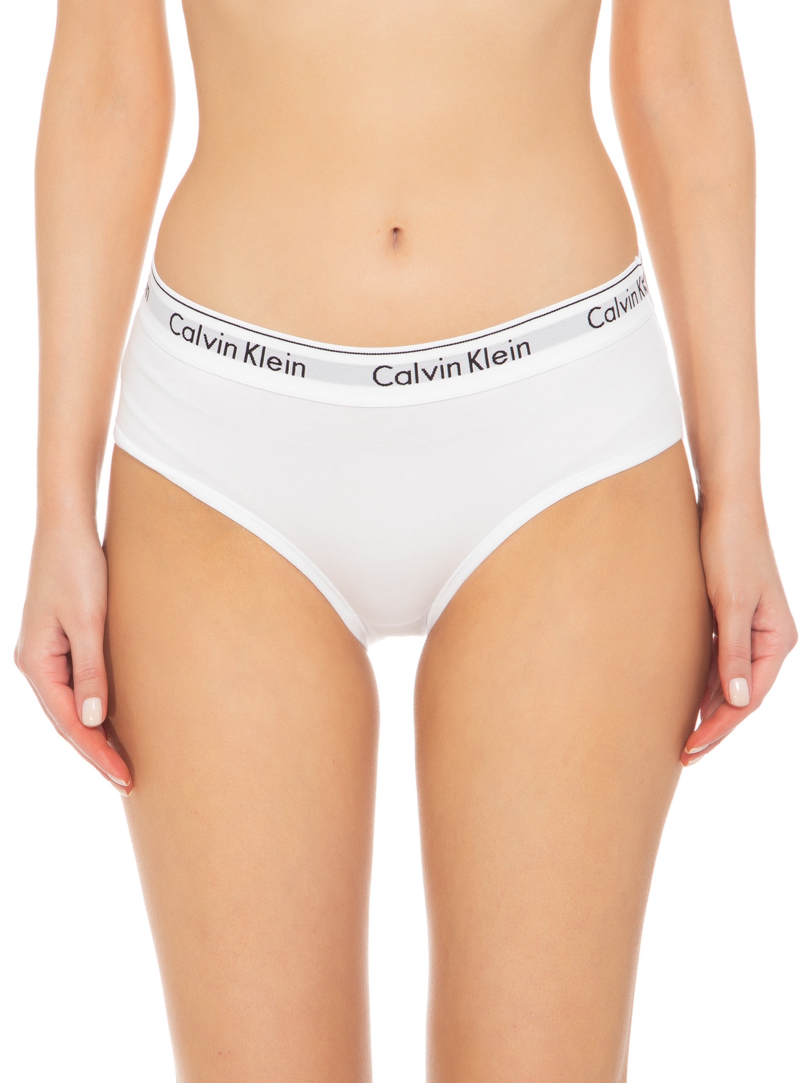 Calcinha Tanga Larga Modern Cotton Branco  Calvin Klein Underwear