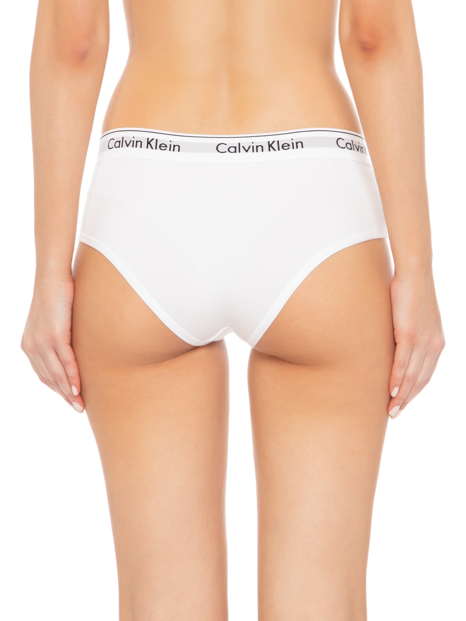 Calcinha Tanga Larga Modern Cotton Branco  Calvin Klein Underwear