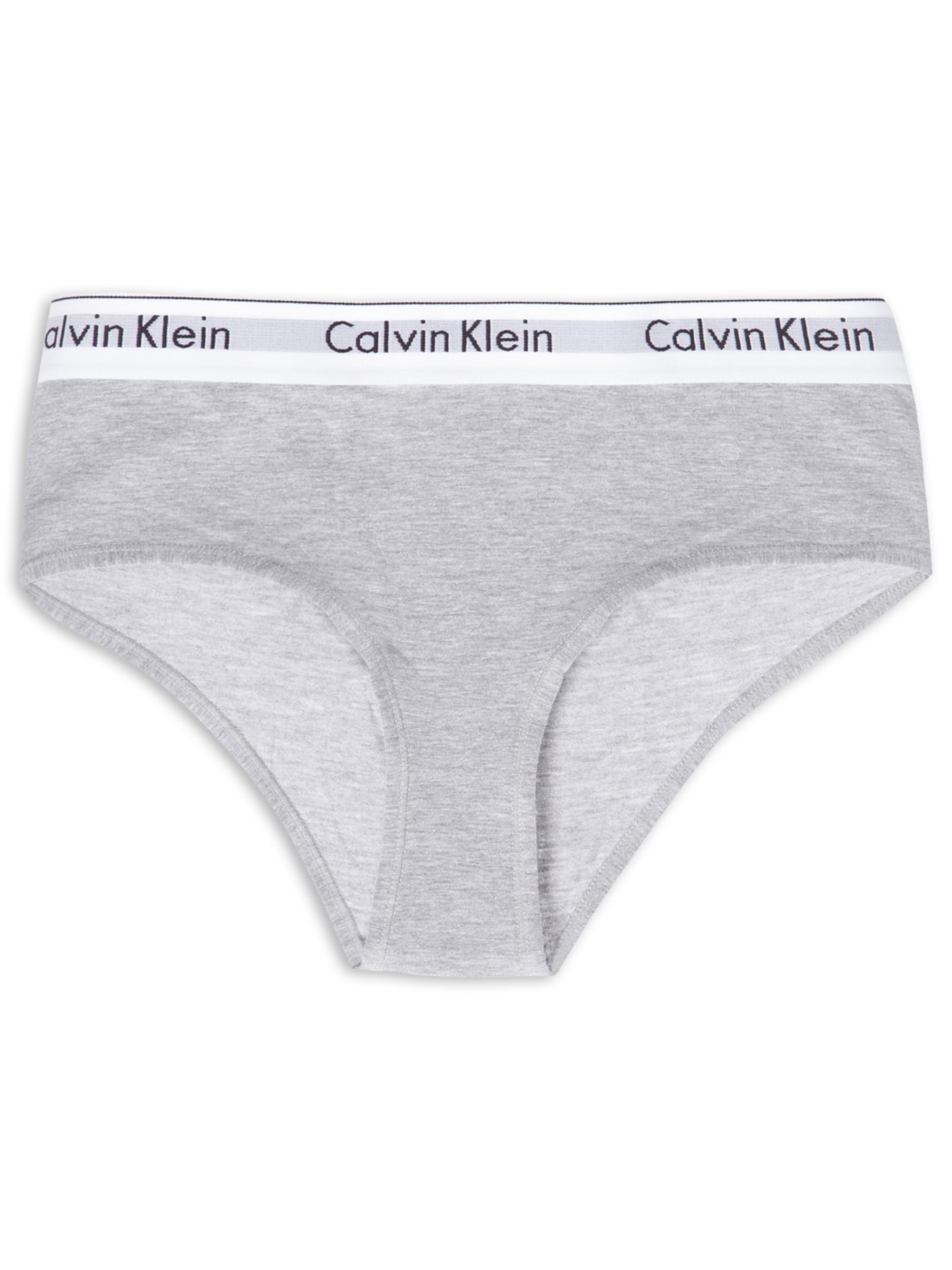 Calcinha Tanga Larga Modern Cotton Cinza  Calvin Klein Underwear