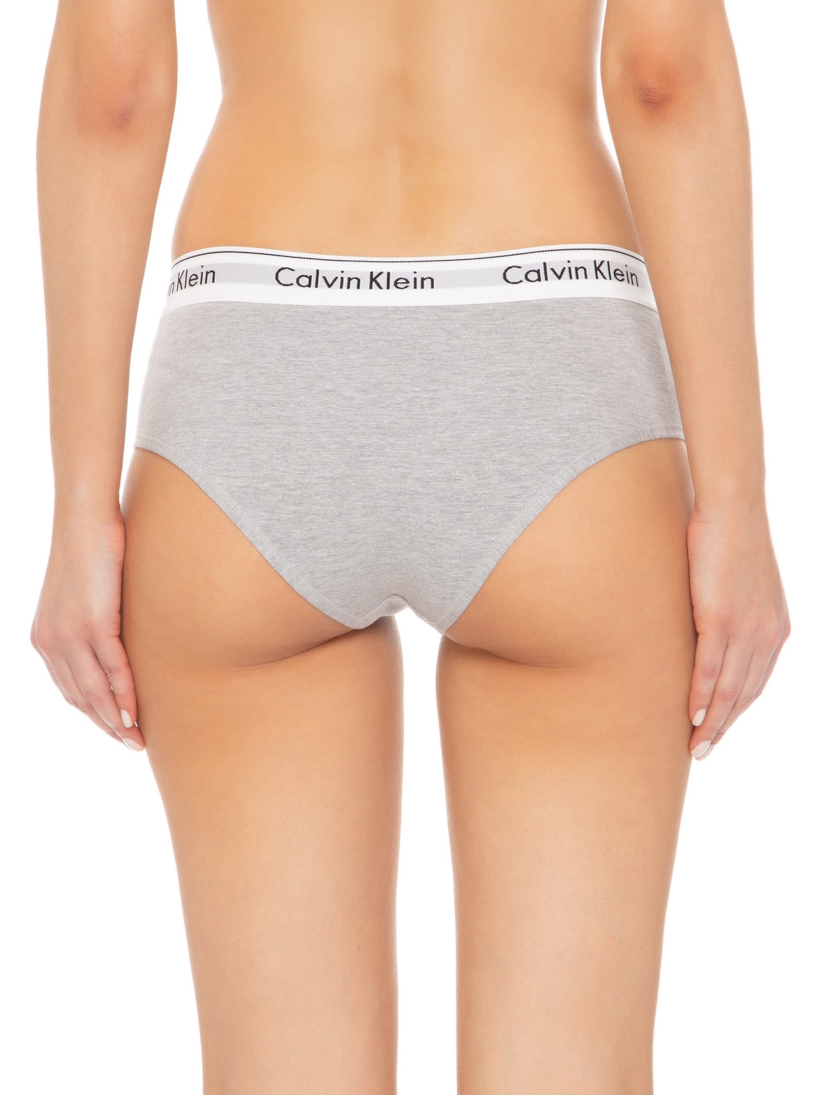 Calcinha Tanga Larga Modern Cotton Cinza  Calvin Klein Underwear