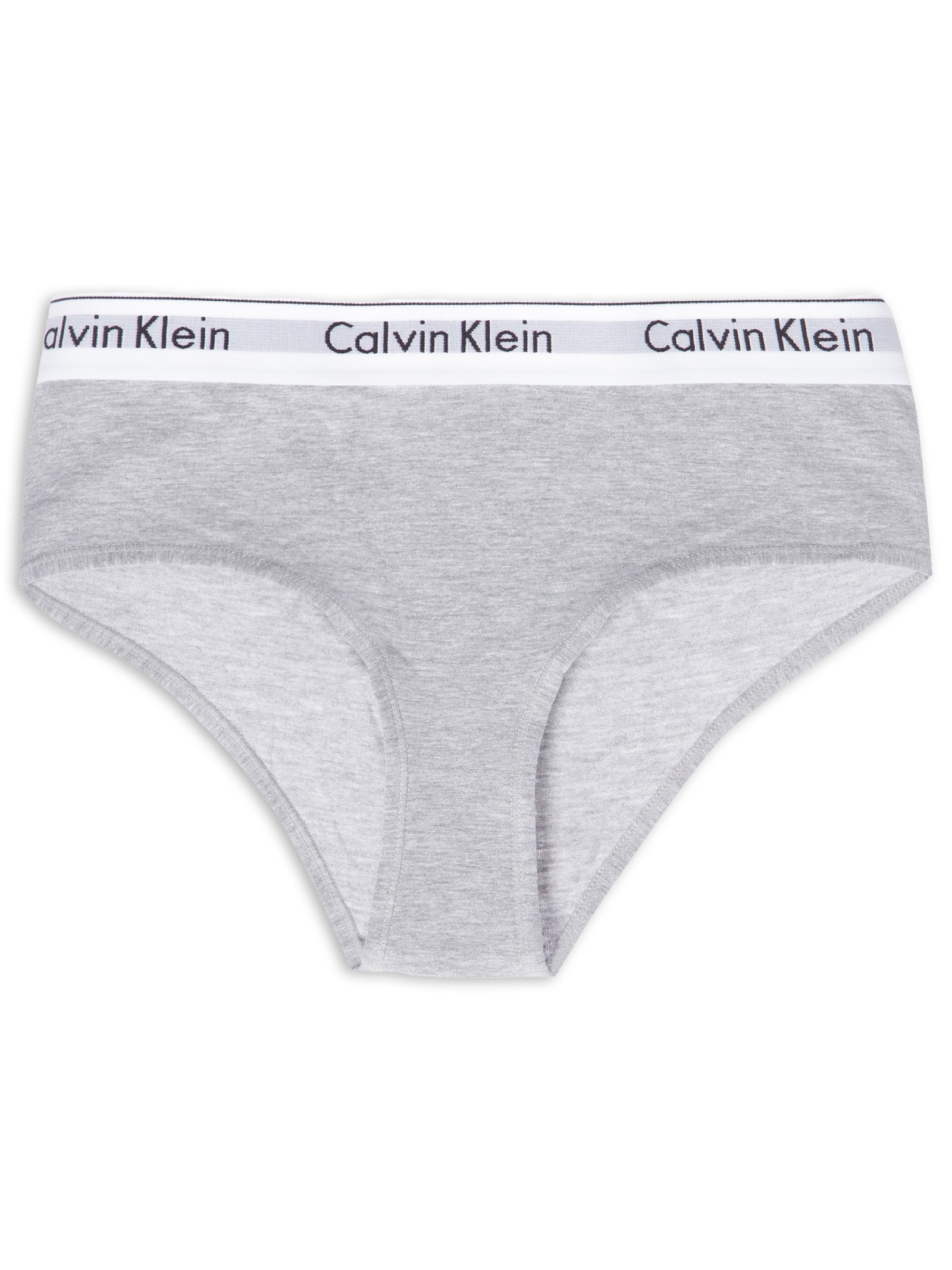 Calcinha Tanga Larga Modern Cotton Cinza  Calvin Klein Underwear