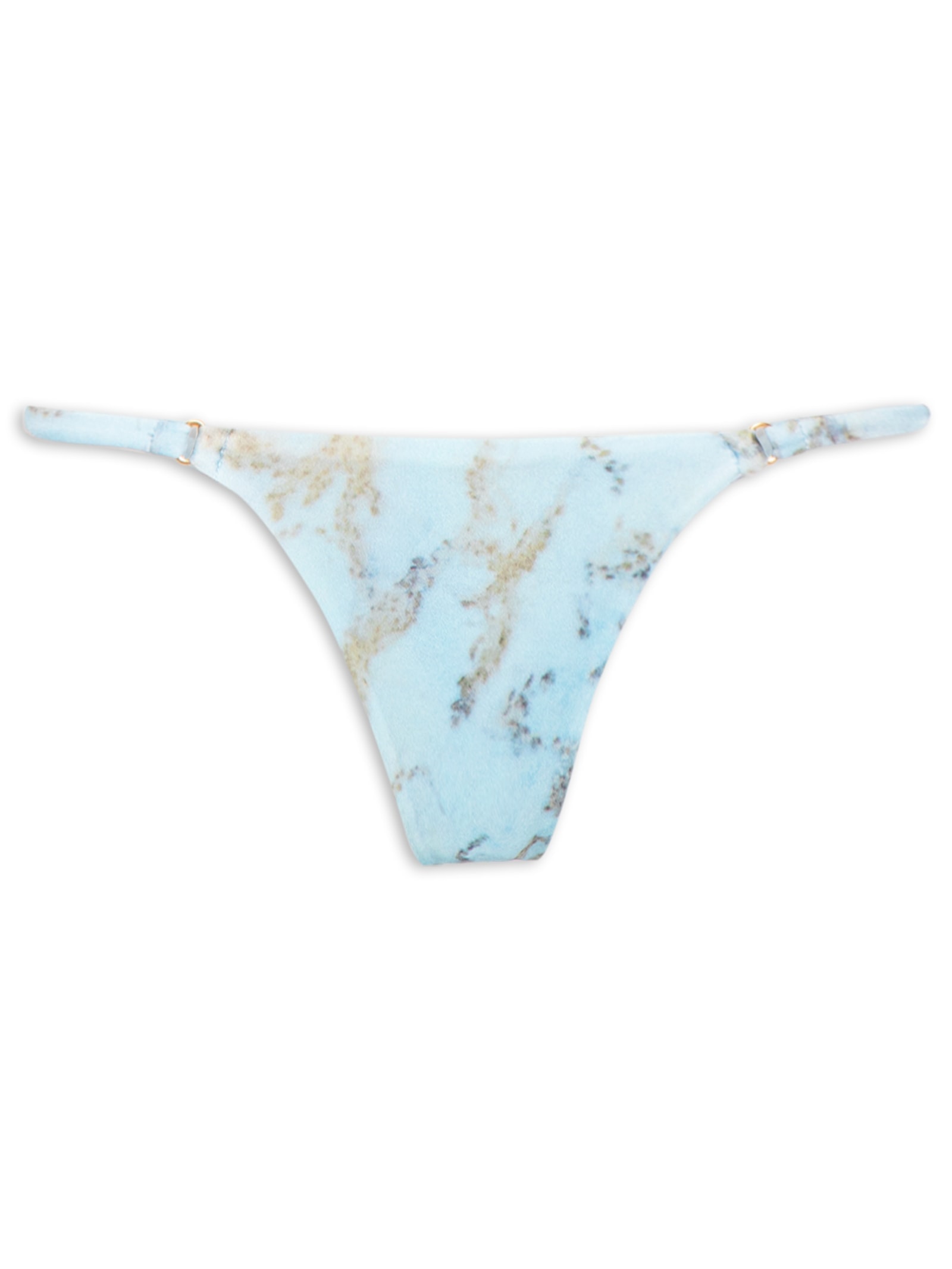 Calcinha Tanga Lateral Estreita Estampada Azul Cia Marítima