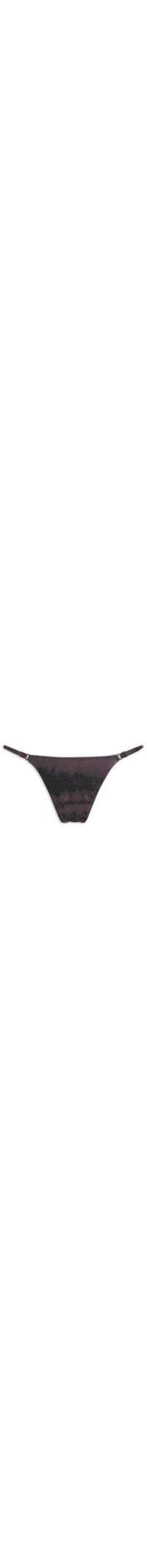 Calcinha Tanga Lateral Estreita Estampada - Preto