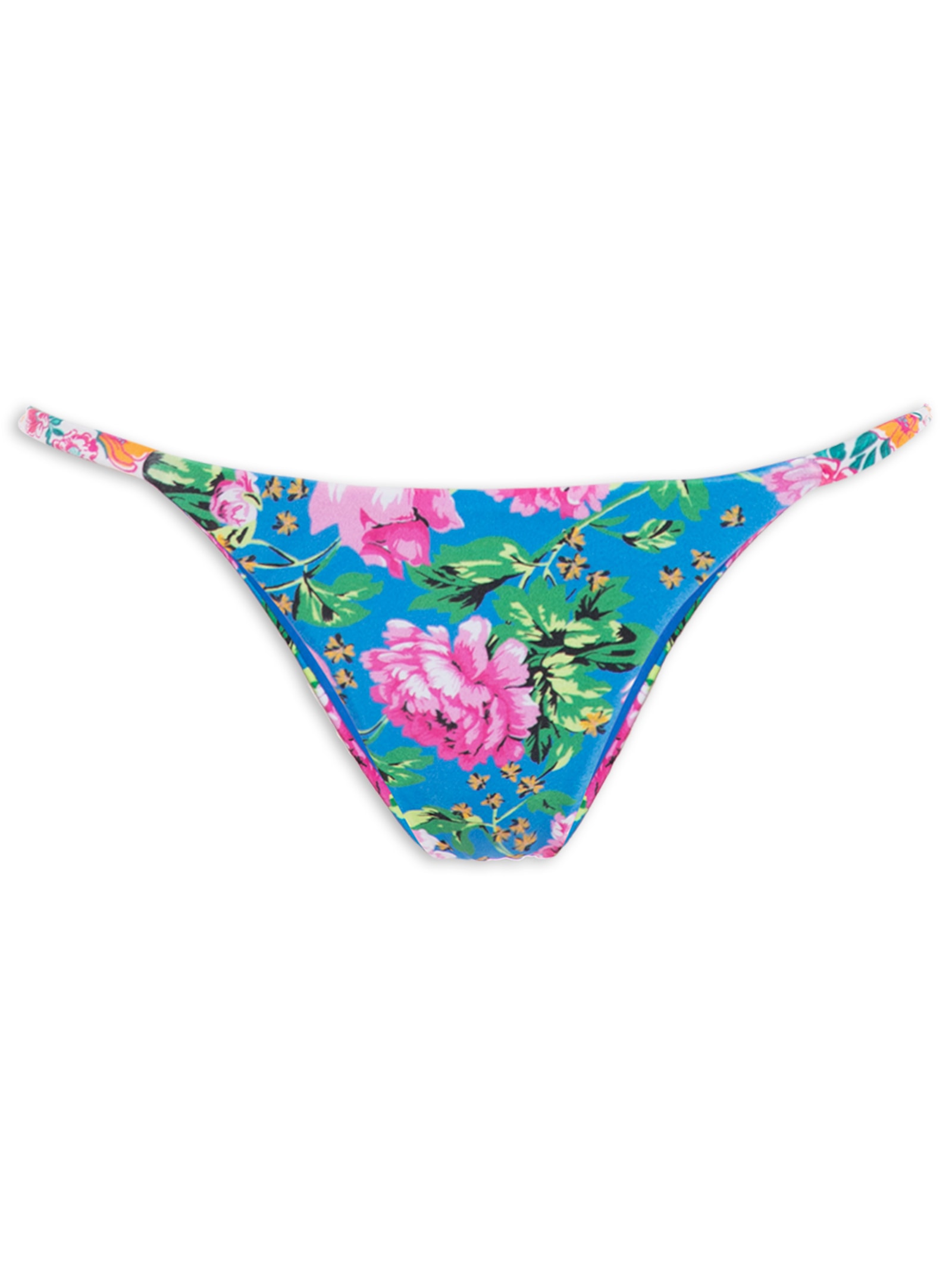 Calcinha Tanga Lateral Estreita Estampado Azul Cia Marítima