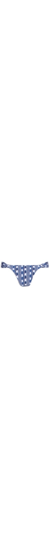 Calcinha Tanga Lateral Média Estampada - Azul