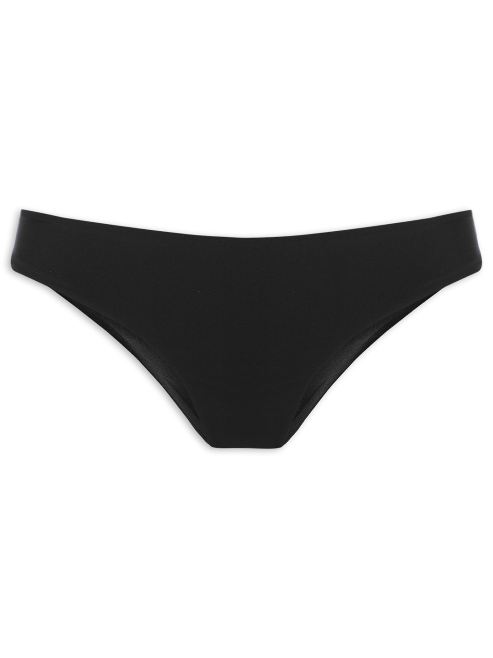 Calcinha Tanga Lateral Média Lisa Preto Cia Marítima