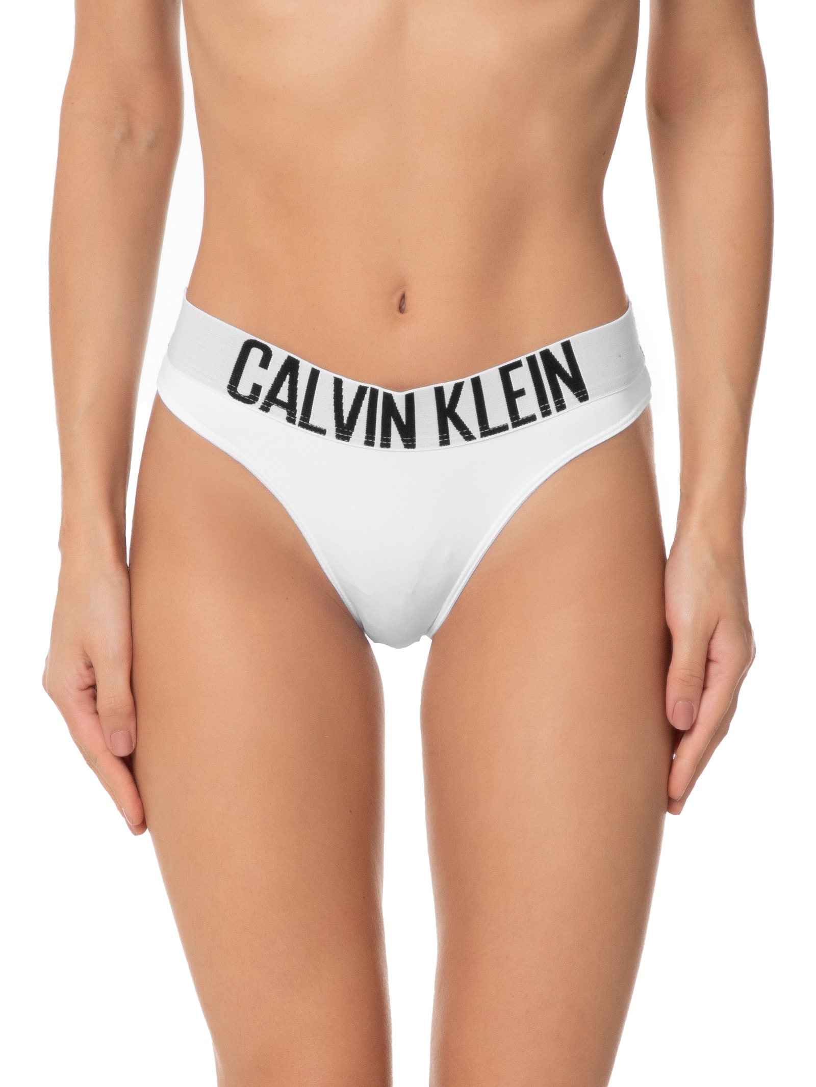 Calcinha Tanga Micro Intense Power Branco Calvin Klein Underwear