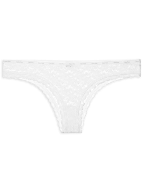 Calcinha Tanga Micrologo Lace – Branco