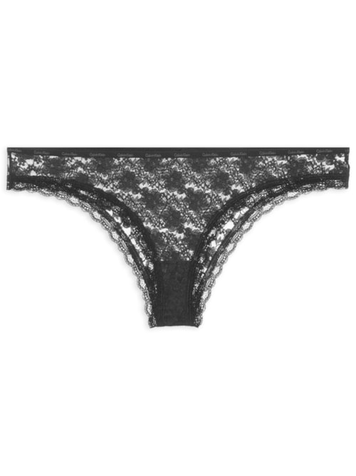Calcinha Tanga Micrologo Lace – Preto