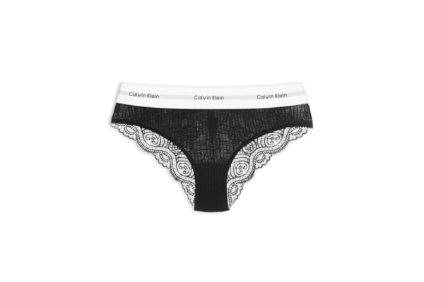 Calcinha Tanga Modal Lace Modern Logo – Preto