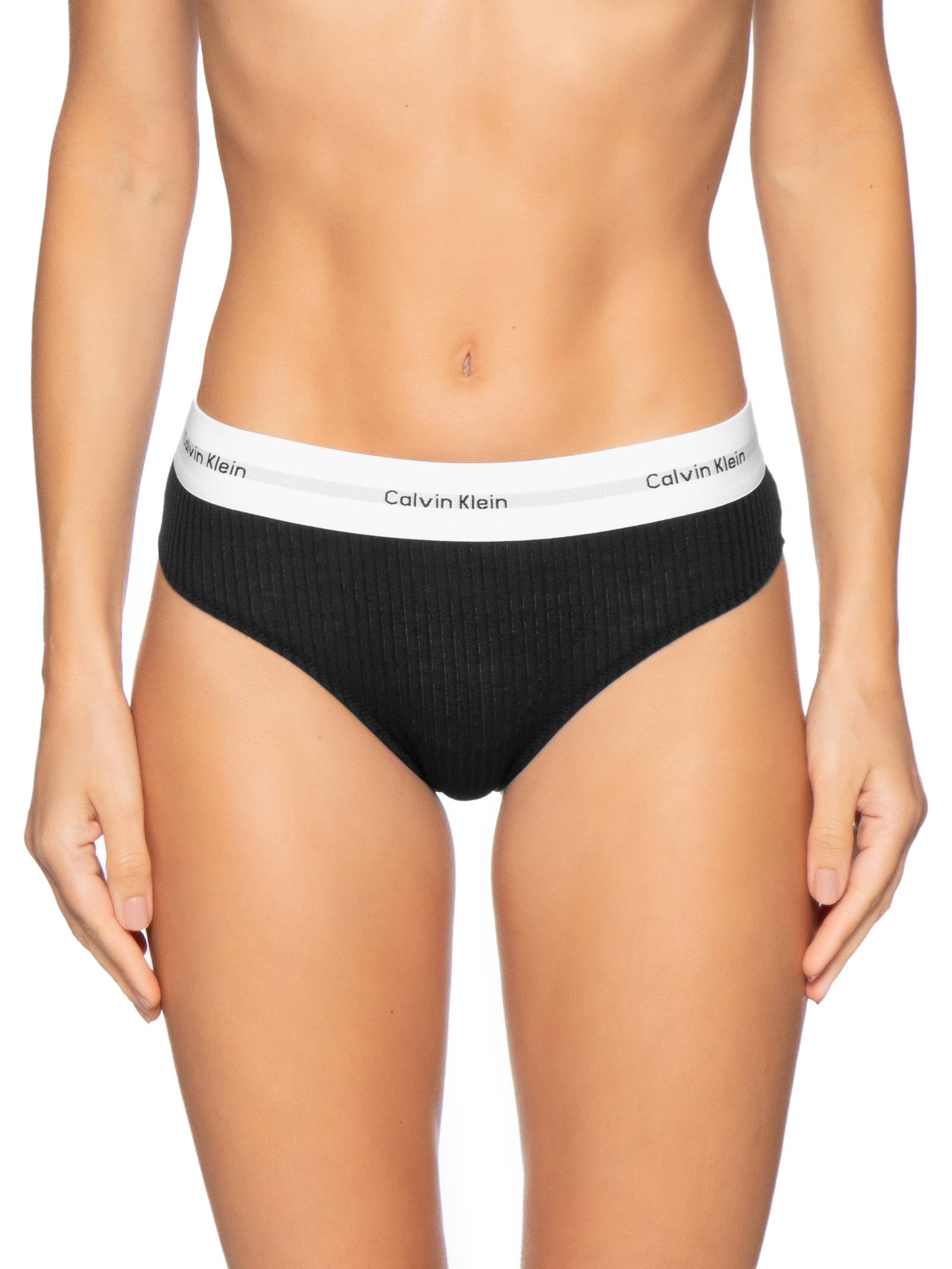 Calcinha Tanga Modal Lace Modern Logo – Preto Calvin Klein Underwear