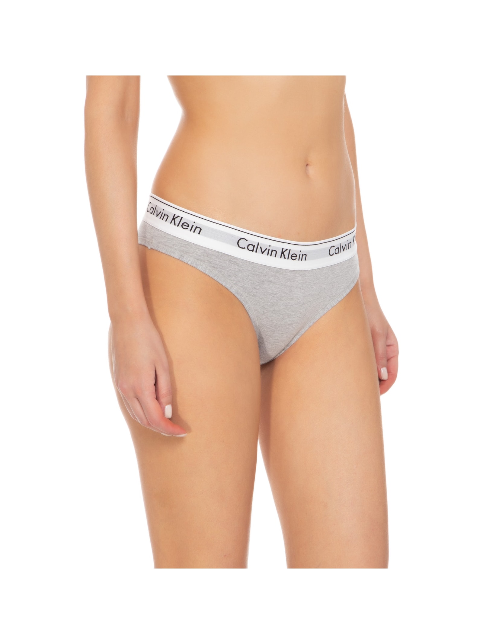 Calcinha Tanga Modern Cotton Cinza Calvin Klein Underwear