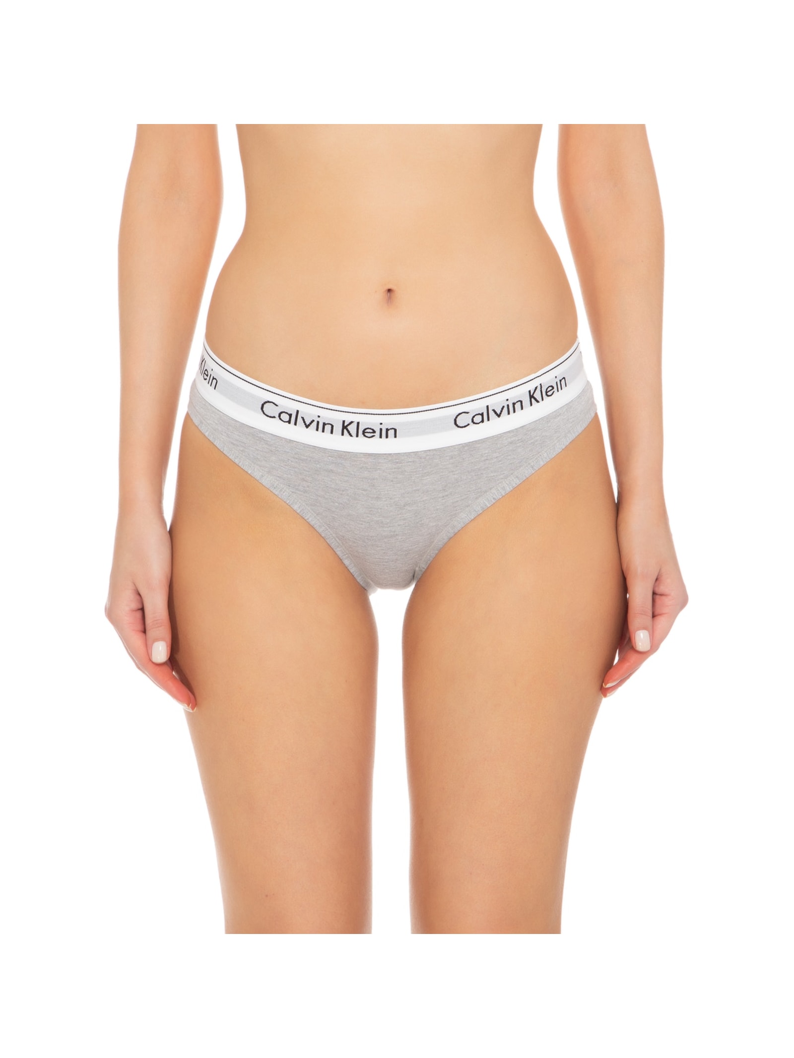 Calcinha Tanga Modern Cotton Cinza Calvin Klein Underwear