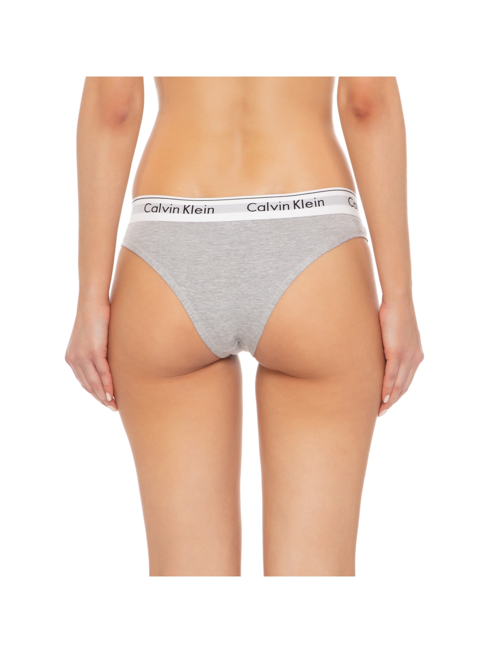 Calcinha Tanga Modern Cotton Cinza Calvin Klein Underwear