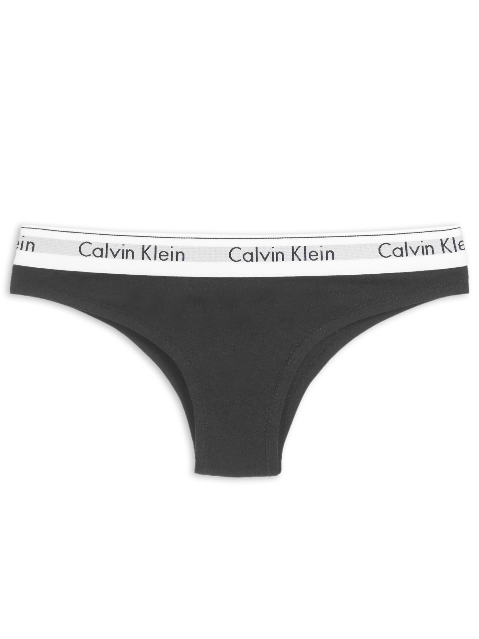 Calcinha Tanga Modern Cotton Preto Calvin Klein Underwear