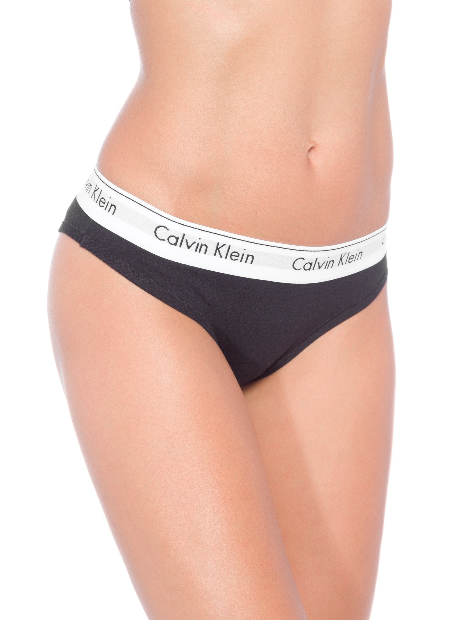 Calcinha Tanga Modern Cotton Preto Calvin Klein Underwear