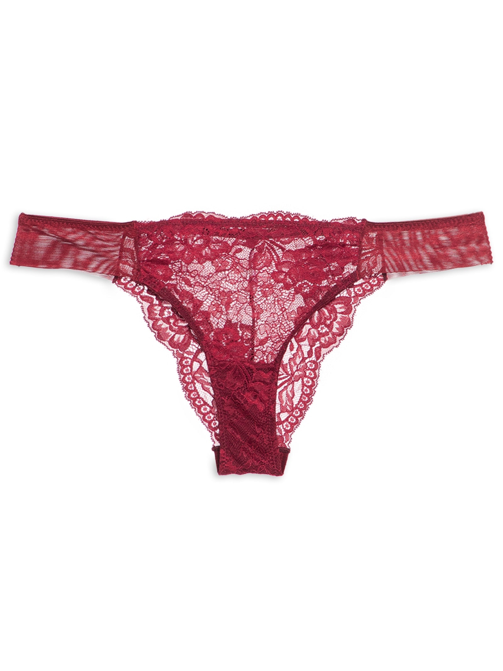 Calcinha Tanga Renda Classic Lace Vermelho Calvin Klein Underwear
