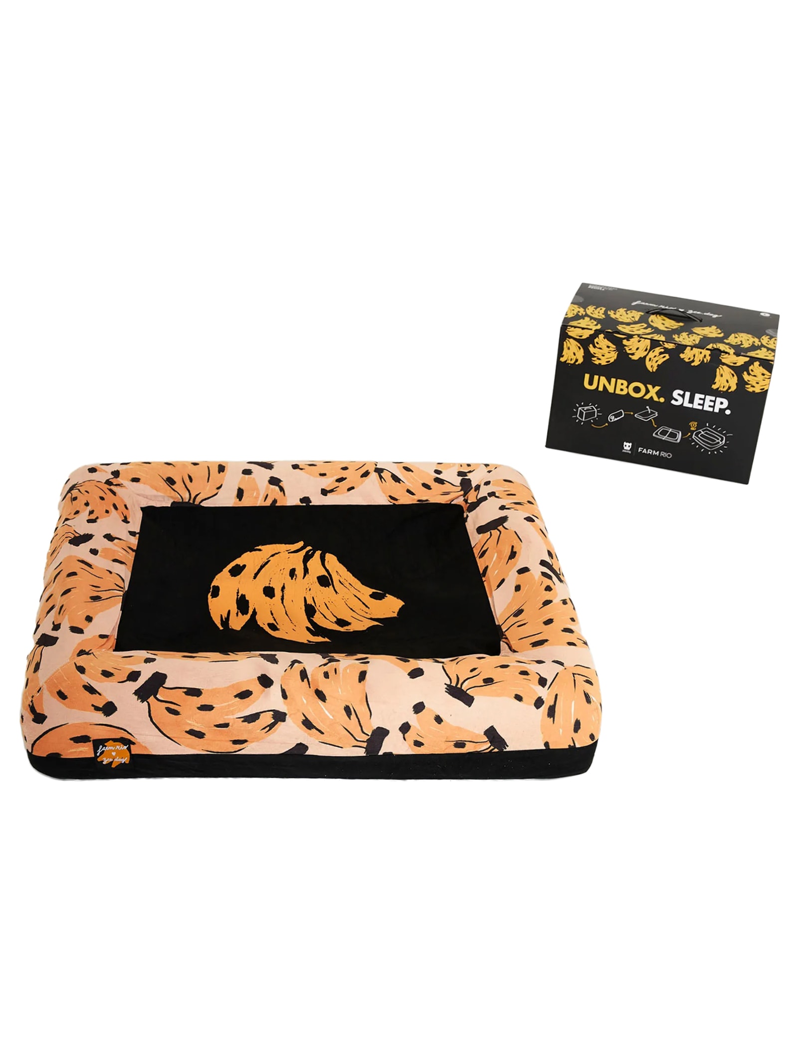 Cama G Bananas Preto Farm Etc + Zeedog