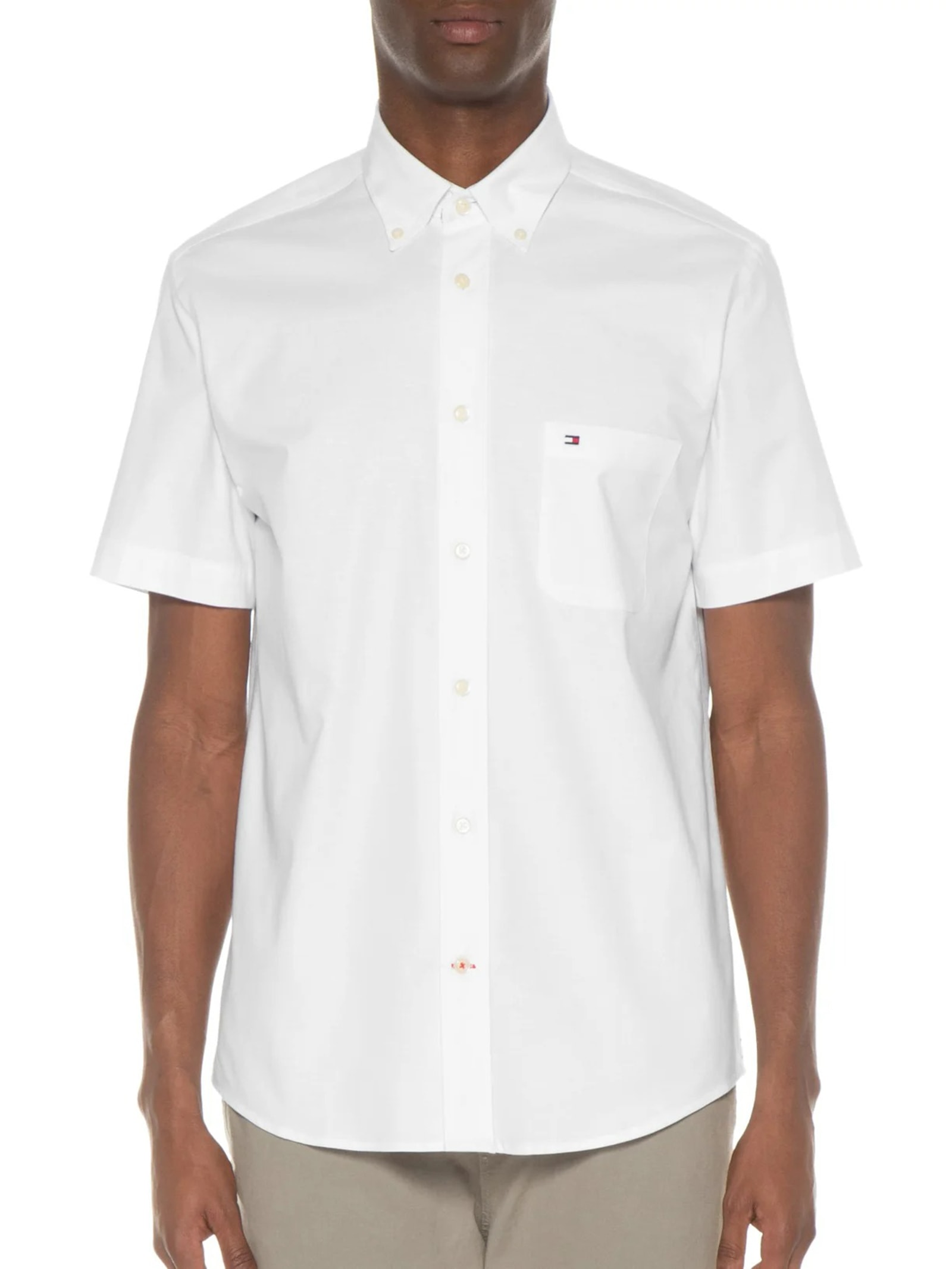 Camisa Casual Light Oxford Shirt Branco Tommy Hilfiger