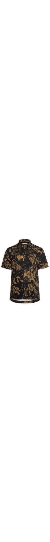 Camisa Casual Manga Curta Masculina Roseiral Wood - Preto