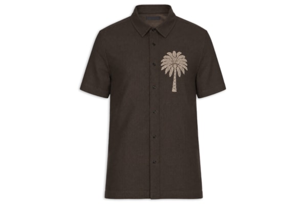 Camisa Casual Masculina Double Palmeira – Marrom