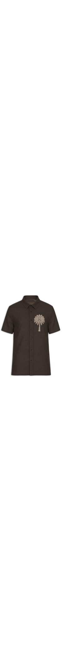 Camisa Casual Masculina Double Palmeira – Marrom